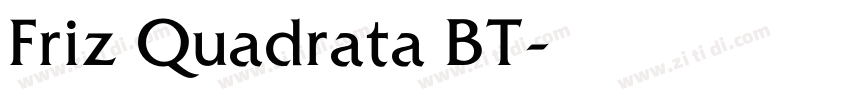 Friz Quadrata BT字体转换